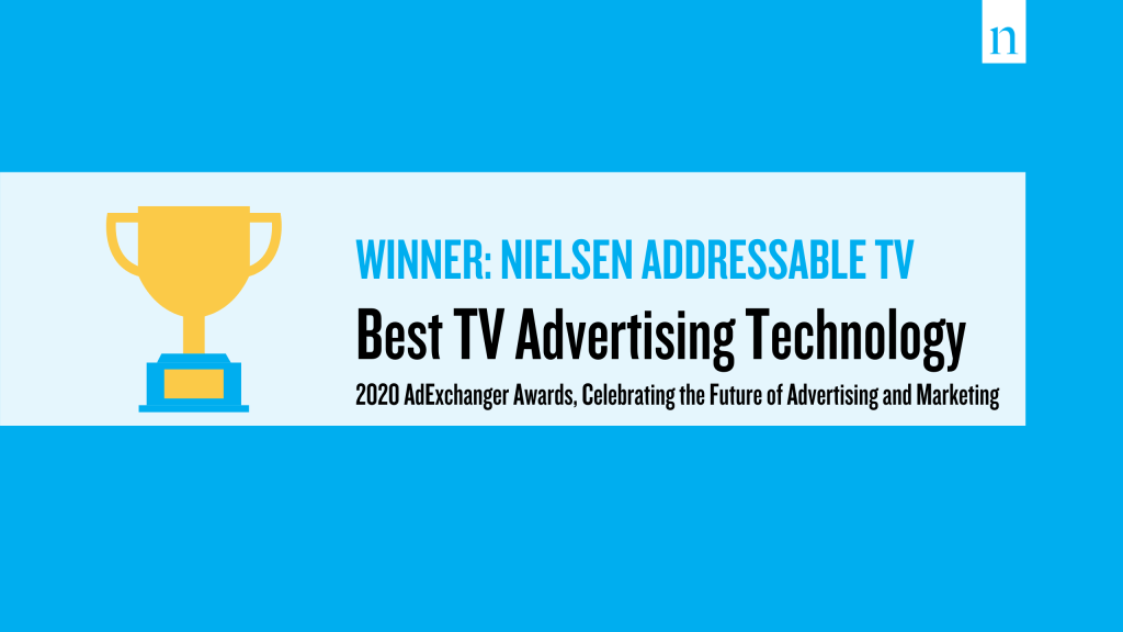 Nielsen Addressable TV gewinnt bei den AdExchanger Awards 2020 die Auszeichnung für die beste TV-Werbetechnologie